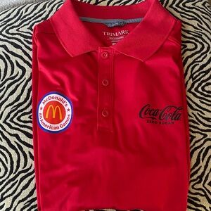 Trimark Red Polo Shirt with Coca-Cola and McDonald All American Basketball Logos